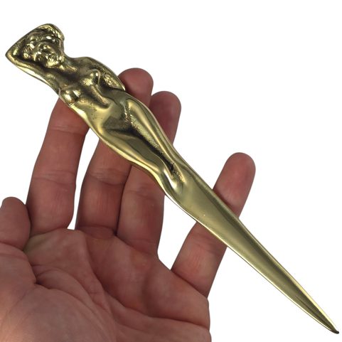 MUSE - ART NOUVEAU LETTER OPENER, BRASS