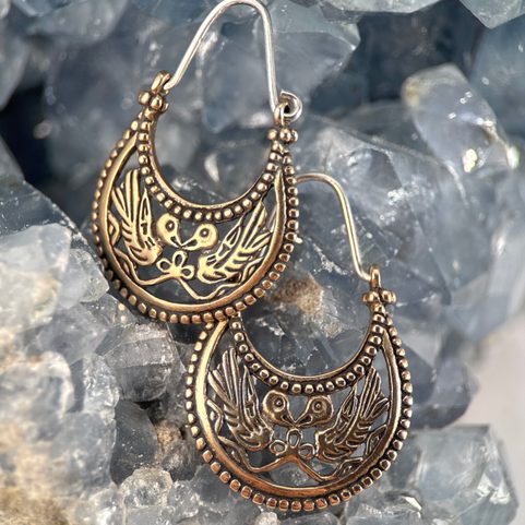 BYZANTINE EARRINGS, X. CENT., VIKING RUS, BRONZE