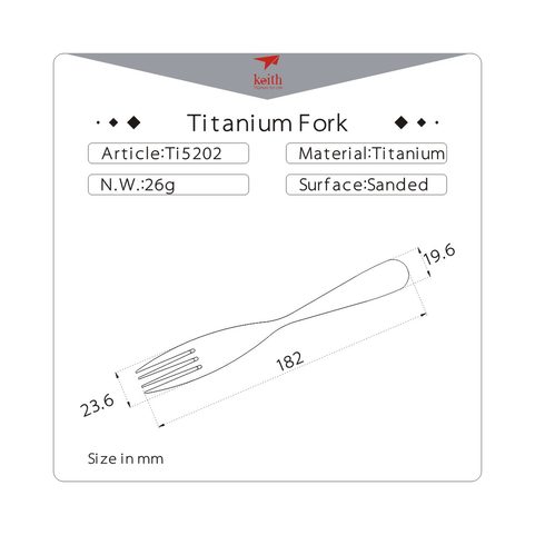 TI5202 TITANIUM FORK KEITH
