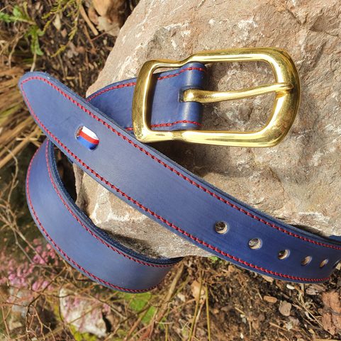 CZECH TRICOLOR, LUXURY LEATHER BELT