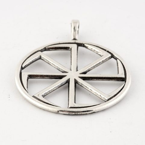 SLAVIC SUN WHEEL TALISMAN, SILVER AG 925, PENDANT