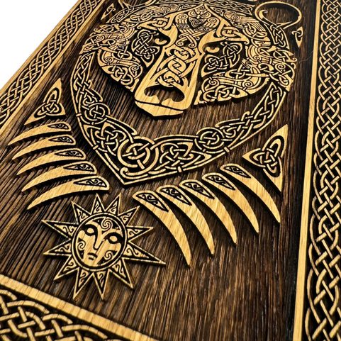 BEAR - WOODEN WALL PICTURE 21X30CM