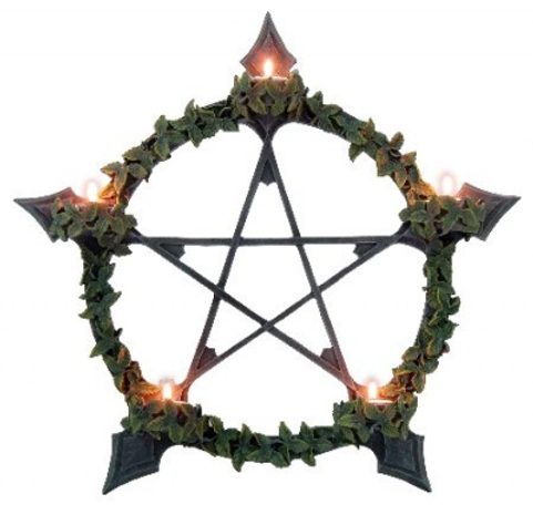 PENTACLE OF LIGHT, WALL CANDLEHOLDER