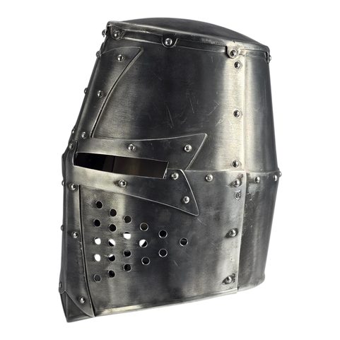 CASQUE MÉDIÉVAL EN ALUMINIUM - POUR LE TOURNAGE DE FILMS