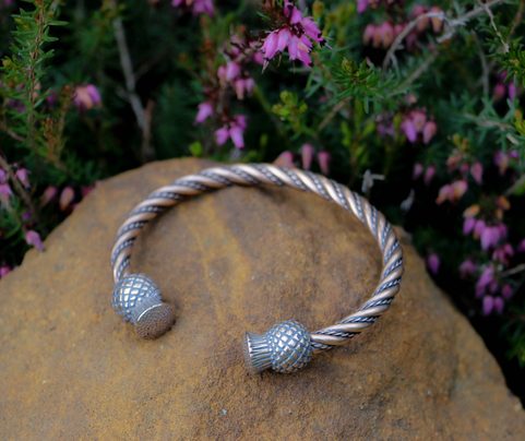 SCOTTISH THISTLE - ALBA, BRONZE BRACELET