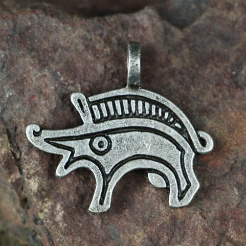 GERMANIC BOAR, PENDANT, ZINC