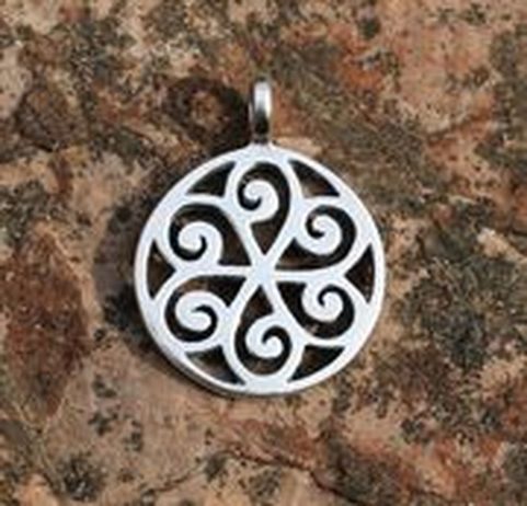 SUN SYMBOL II, SILVER PENDANT