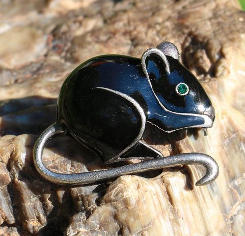 MOUSE, COSTUME BROOCH