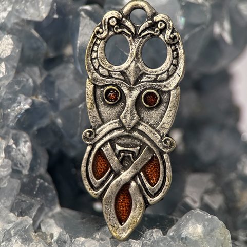 ÓDIN - PENDANT ZINC ANTIQUE SILVER, ENAMEL