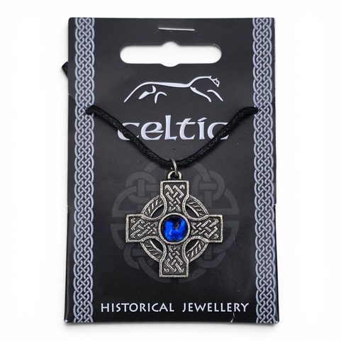PENDANT CELTIC CROSS, BLUE