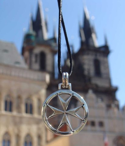 TEMPLAR CROSS, SILVER PENDANT, AG 925