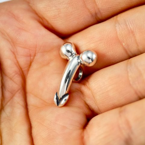 FASCINUS, ROMAN PHALLIC PENDANT, SILVER