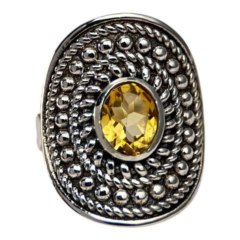 LEMONA, RING, CITRINE SILVER 925/1000