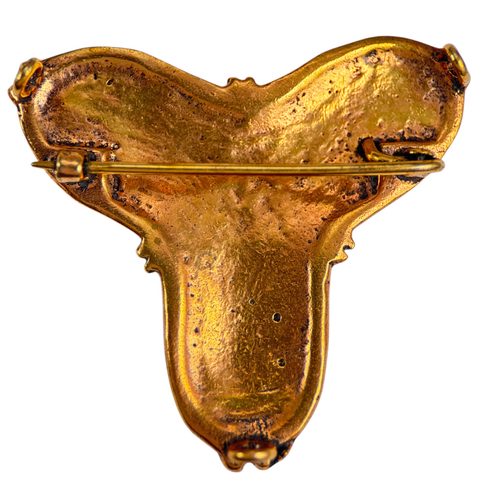 VIKING TREFOIL BRONZE BROOCH