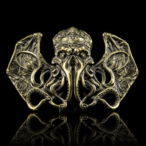 CTHULHU, BELT BUCKLE, BRASS