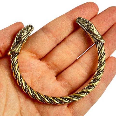 SNAKE, BRASS BRACELET