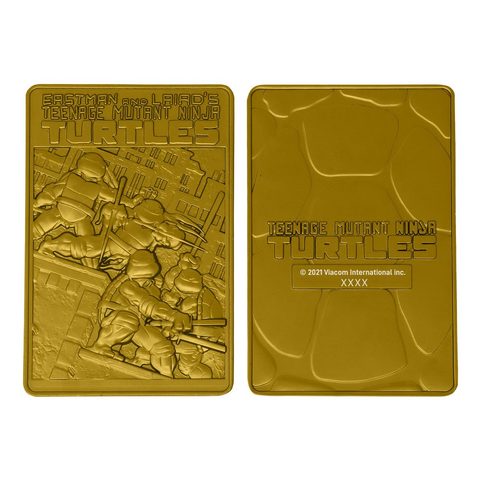 TEENAGE MUTANT NINJA TURTLES INGOT LIMITED EDITION (GOLD PLATED)