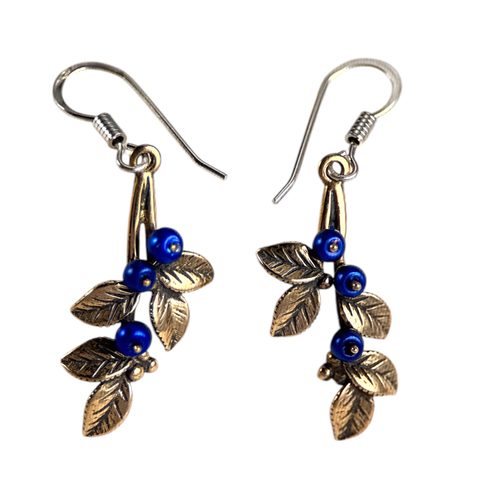 BLEUETS, BOUCLES D'OREILLES, BRONZE