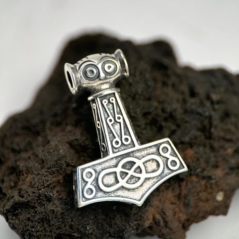 THOR HAMMER - MJÖLLNIR, MASSIVE PENDANT, SILVER