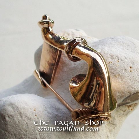 BRONZE ROMAN FIBULA, REPLICA