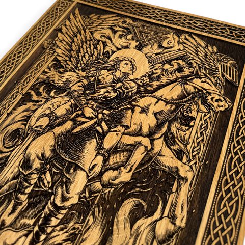 VALKYRIE, WALL DECORATION, WOOD 32X46CM