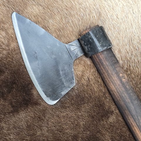 PILSEN, HACHE HUSSITE MÉDIÉVALE DU XVE SIÈCLE, RÉPLIQUE BOHÊME