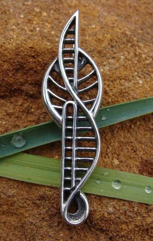 VIOLIN CLEF, SILVER ART NOUVEAU PENDANT, AG 925