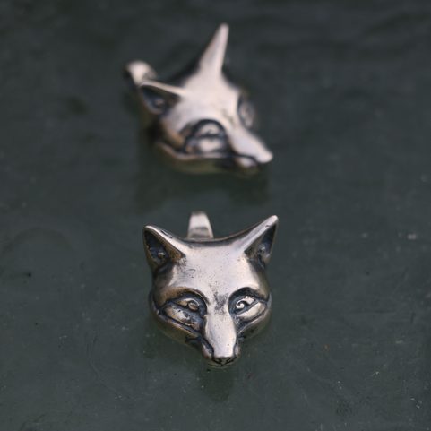 CELTIC FOX, HEAD, PENDANT, STERLING SILVER