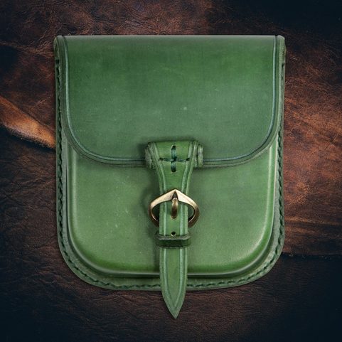 GENTLEMAN, LEATHER BELT BAG - GREEN