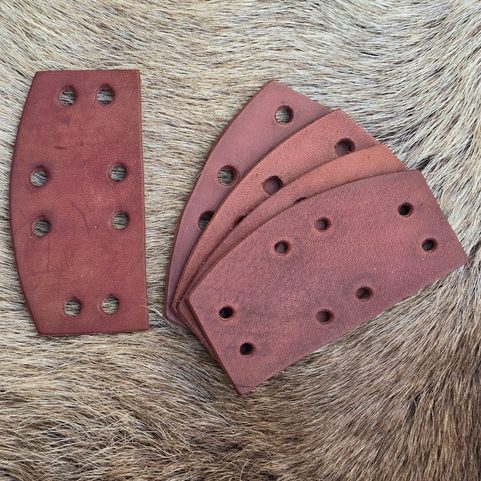 LEATHER SCALE, 1 PIECE, COGNAC