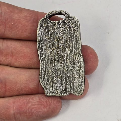 ALGIZ - AMULETTE RUNIQUE ZINC ARGENT ANTIQUE