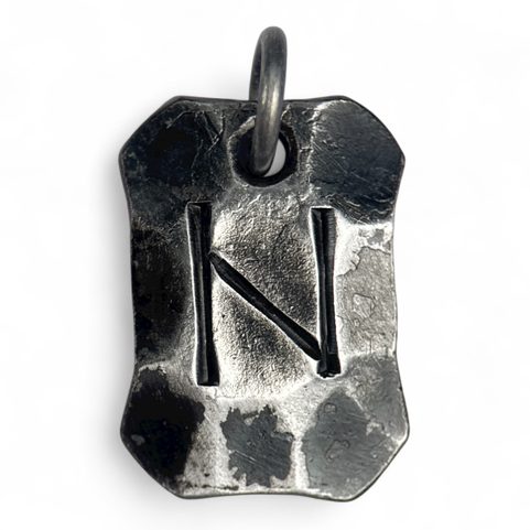 HAGALAZ, FER, FORGÉ, PENDENTIF