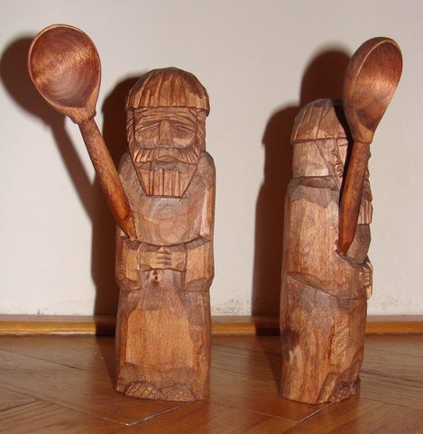 DOMOVOI WITH SPOON, HOUSEHOLD SLAVIC DEITY OF WEALTH