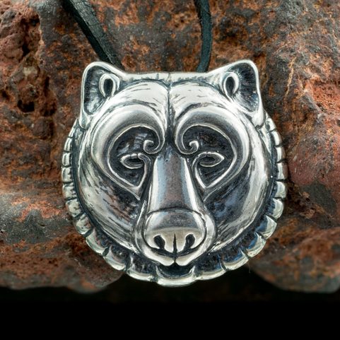 PENDENTIF OURS, D'ARGENT