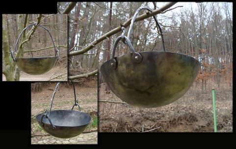 HAND FORGED IRON CAULDRON