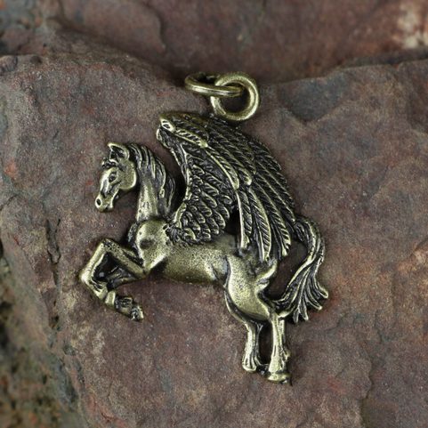 PEGASUS, PENDANT, ZINC ANTIQUE BRASS