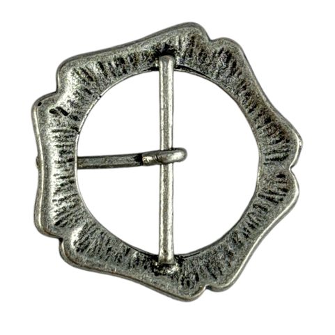 BELT BUCKLE, ENGLAND, XVI. CENTURY ANTIQUE SILVER, ZINC