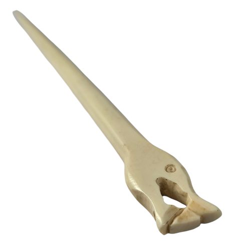 VIKING CARVED BONE PIN - SNAKE