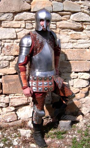 ARMOUR SUIT, IRON AND LEATHER