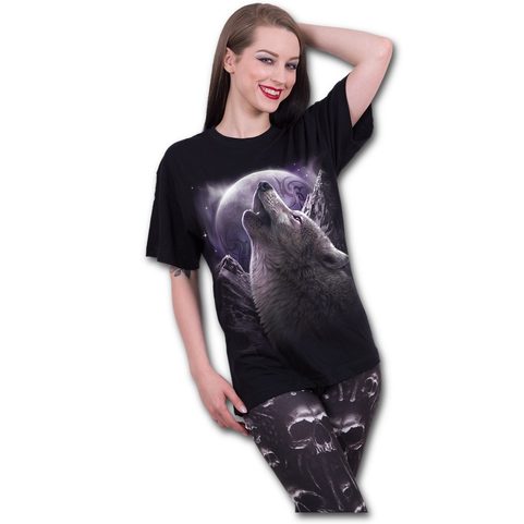 WOLF SOUL - FRONT PRINT T-SHIRT BLACK