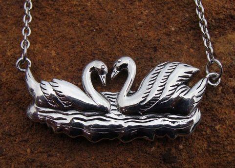 SWAN SILVER NECKLACE, 11 G