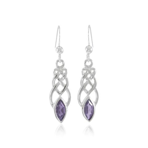 CELTIC KNOT, SILVER EARRINGS, AG 925