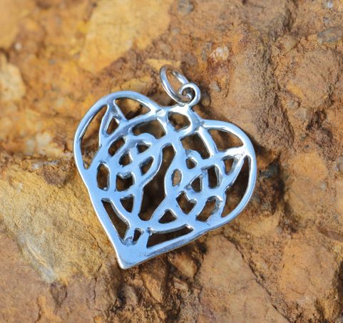 COEUR CELTIQUE, PENDENTIF, ARGENT