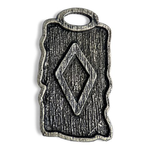 INGWAZ, RUNE PENDANT, ZINC