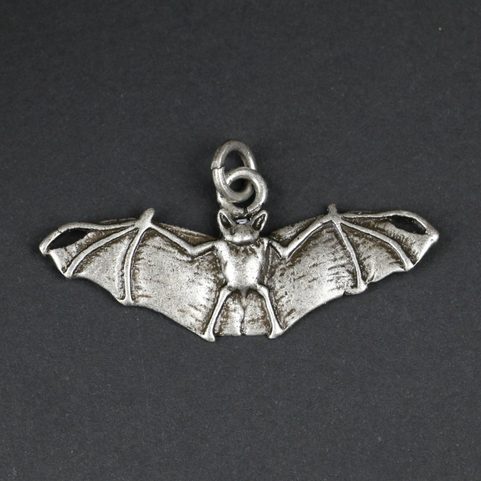 BAT PENDANT, ZINC, ANTIQUE SILVER