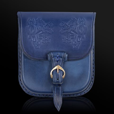 BOHEMIA, LEATHER BELT BAG - BLUE