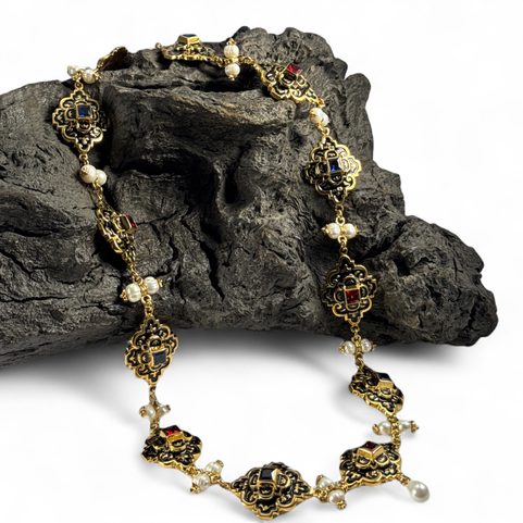 NECKLACE ELEONORA DI TOLEDO, 16TH CENTURY, BRASS, GILDED
