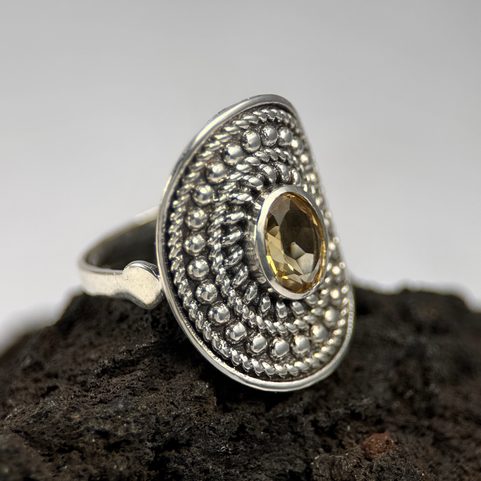 LEMONA, RING, CITRINE SILVER 925/1000