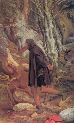 RÜBEZAHL - MOUNTAIN SPIRIT, AMULET, ZINC, ANTIQUE SILVER