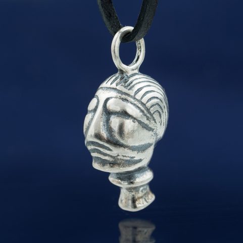 CELTIC HEAD, SILVER, PENDANT